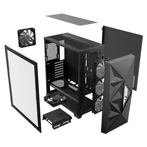 Gabinete Gamer Antec DF800 Flux Black