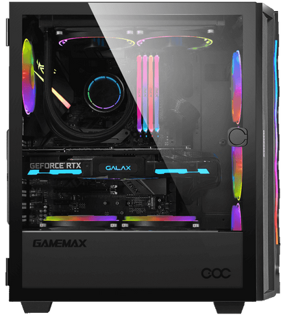 Gabinete Gamer Gamemax Diamond COC Black
