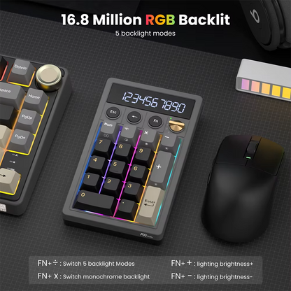 Teclado Numérico Inalámbrico Royal Kludge RK M20 2.4G Tri-Modo