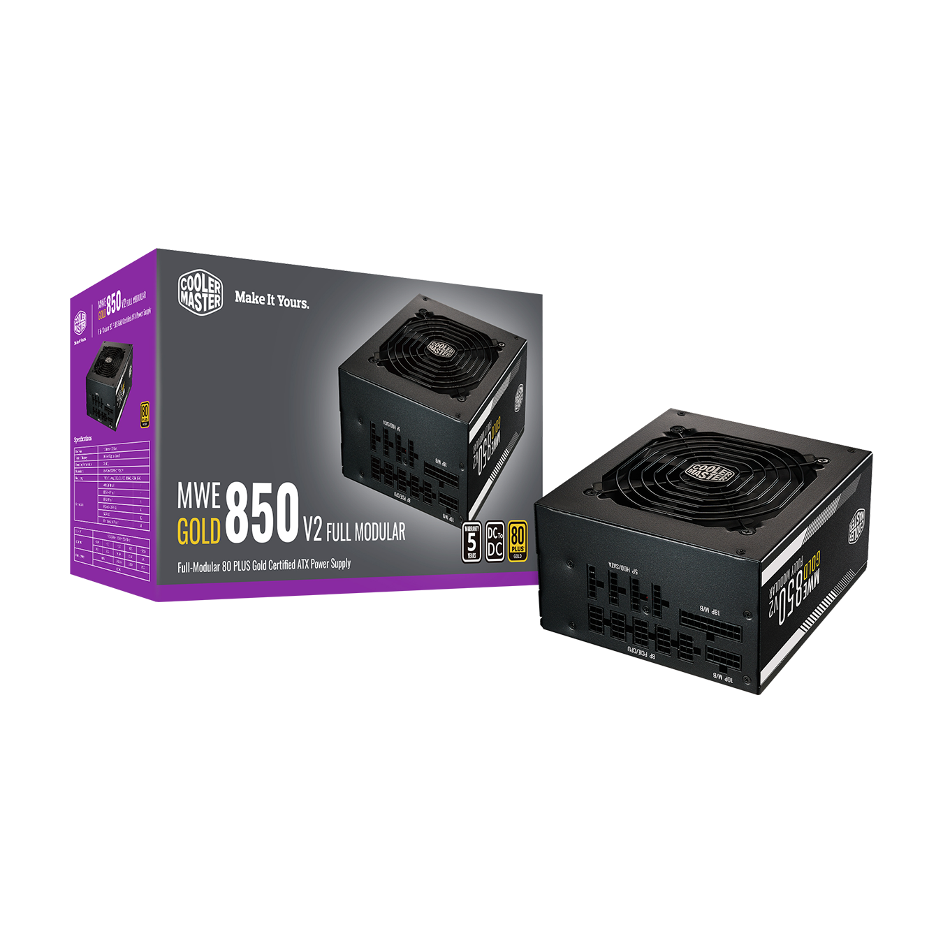 Fuente De Poder Cooler Master MWE Gold 850W V2 ATX 3.0