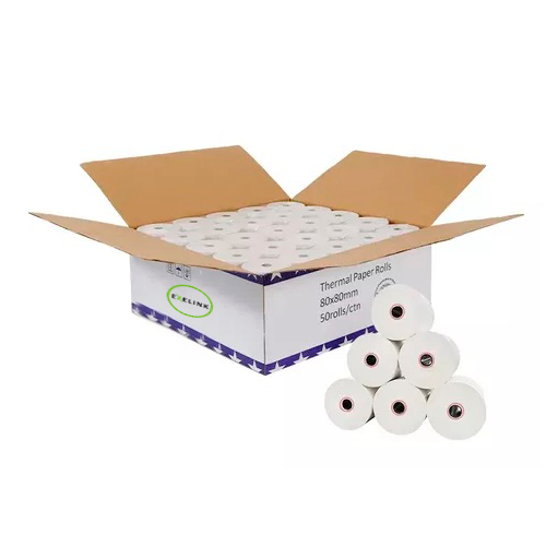 Pack 50 Unidades Papel Térmico 80mm X 80m 48g