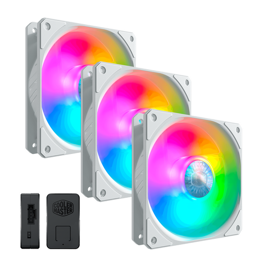 Ventilador Cooler Master Sickleflow 120 ARGB White Edition 3 en 1