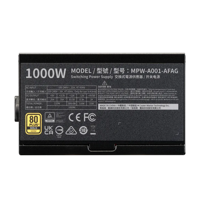 Fuente de Poder Cooler Master Elite Gold 1000W 80 Plus Gold