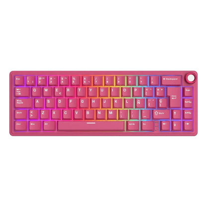 Teclado Mecánico Royal Kludge R65 Berry Red Español