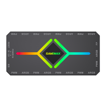 Controlador Gamemax V4.0 ARGB HUB PWM BK