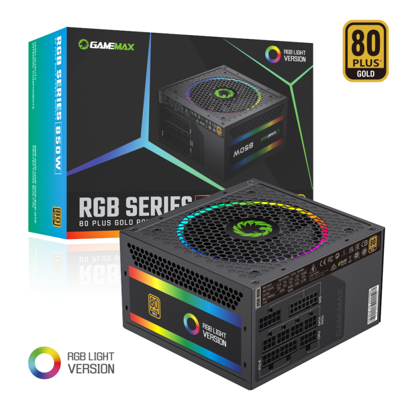 Fuente de Poder Gamemax 850W RGB-850 SE