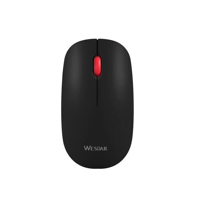 Mouse Inalámbrico Wesdar X19 Dongle USB, 1.200dpi, Negro
